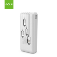 Prix de gros construit dans le câble banques d'alimentation personnalisé chargeur de téléphone mobile électronique LCD haute capacité batterie externe 20000mAh
