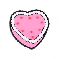 Bricolage rose PVC breloque de chaussure mignon dessin animé en caoutchouc sabots décorations en plastique ornements de chaussures pour personnaliser les cadeaux de fête pour fille