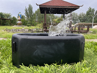 Baignoire de glace rectangulaire gonflable intégrée en PVC avec tissu Drop Stitch HT-2025, étanche, pour bain froid, 60 gal+, extérieur, 1 personne, OEM