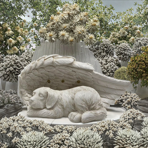 Lampe solaire de jardin en résine en forme de cœur, éco-responsable, pour commémorer un animal de compagnie, décoration de Noël pour la maison, chien, ange gardien éternel - Product Image 3