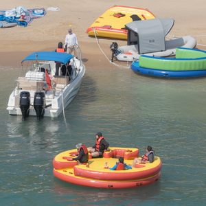 Bote Inflable de PVC de Alta Calidad <span class=keywords><strong>con</strong></span> <span class=keywords><strong>Respaldo</strong></span> Cómodo, Bote Giratorio Remolcable Tipo Banana, Twister Acuático UFO para Paseos en Bote Disco - Product Image 2
