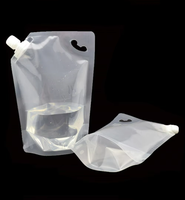 Pochette à bec verseur portable, transparente, réutilisable et anti-poussière en PE, PA, PET, idéale pour les liquides de voyage et domestiques – Meilleure vente