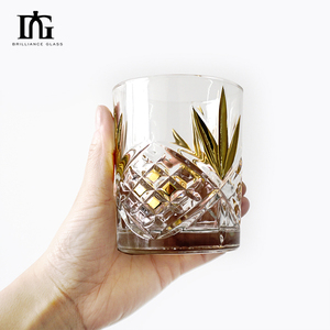 Nhà Cung Cấp 2024 Whiskey New Độc Đáo Vàng Brim Whiskey Decanter Pha Lê Whiskey Decanter Với Mạ Vàng - Product Image 6