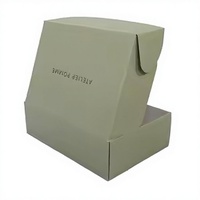 Boîte d'expédition personnalisée en carton blanc avec couvercle rabattable, design vert, pour cadeaux cosmétiques, impression intégrale