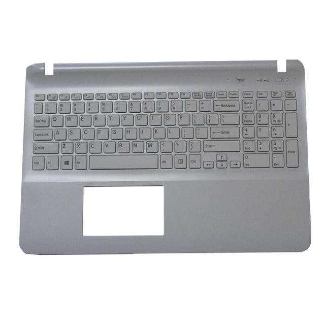 Wholesale Laptop Parts New for SONY Vaio SVF15 SVF152 SVF1521E6E Plamrest CZ Notebook Keyboard White
