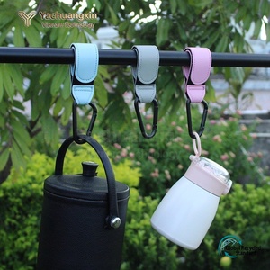 Leather Bar <b>Hook</b> For Hanging Drinkware Minimalist Design Portable Accessory Black And Tan Color - Product Image 2