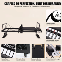 Machine de Pilates Reformer Pliable Portable et Durable, Réglable, Charge 150KG, Certifiée DIN 32935, OEM ODM, Logo Personnalisé, Vente en Gros