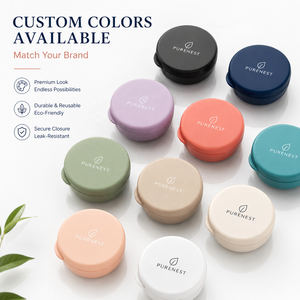 Boîte à <span class=keywords><strong>savon</strong></span> de voyage ronde minimaliste, sans BPA, en PP et PE, étanche, avec fermeture à clip sécurisée, logo personnalisé OEM - Product Image 5