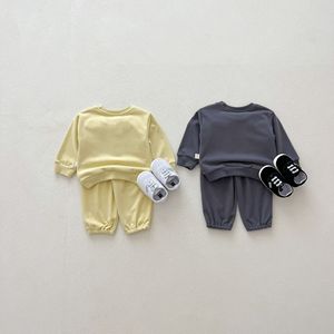 Conjunto Deportivo <span class=keywords><strong>de</strong></span> Algodón Estampado Estilo Coreano Angou para Bebés y Niños Pequeños, Sudadera y Pantalones Deportivos para Niños y Niñas, Ropa Infantil al por Mayor - Product Image 6