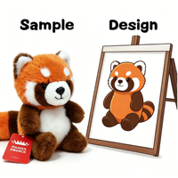 Jouets en peluche personnalisés Tortue et Panda Rouge - Animaux de la Forêt de 15 m - Peluches Super Douces Anti-Stress - Fabricant ODM