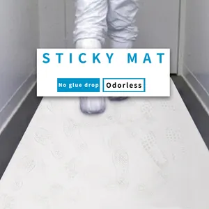 Customize Size And Color Dust Free Low Density Polyethylene Film Disposable Peel Off Cleanroom Door Floor Sticky Mat White