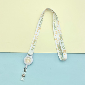 Cordón retráctil de dibujos animados personalizado, correa de cuello con impresión por sublimación, de tela de poliéster con logotipo personalizado - Product Image 5