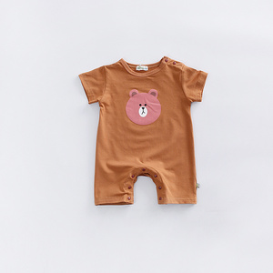Combinaison pour bébé de 0 à 24 mois, vêtements pour tout-petits, combinaison courte à manches courtes, motif de dessin animé, été 2017, vente chaude - Product Image 4
