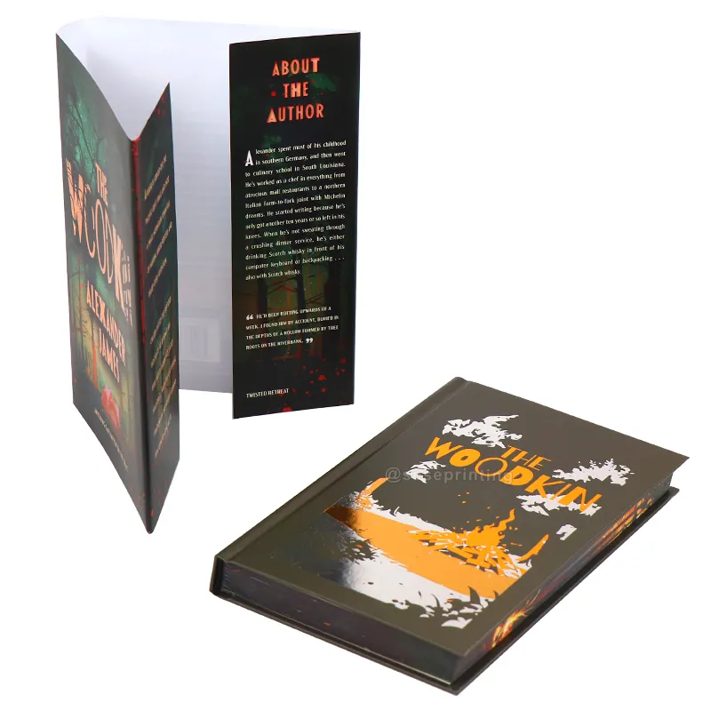 Custom Special Editions Novel Book Print Stenciled Edges Foiled Hardback With Colored End Sheets