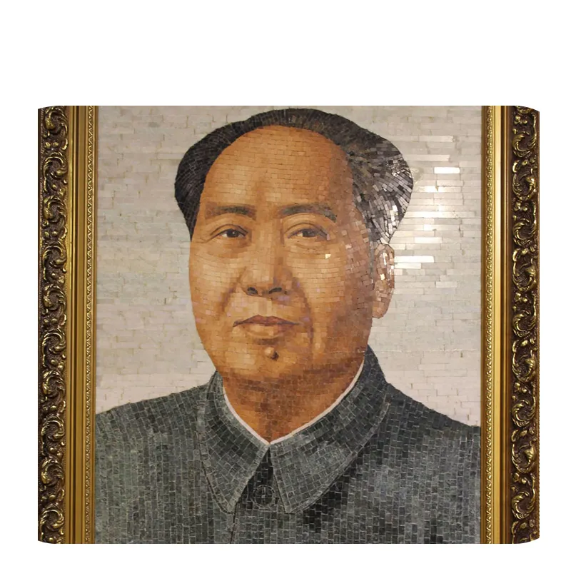 Vorsitzender Mao Marmor Kunst Malerei Wand Decor 3d Wand Gemälde Hause