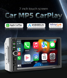 Autoradio Android BQCC 7 pouces avec écran tactile HD double DIN, Carplay pour Android/iOS, TF, BT, USB, FM, mains libres, caméra de recul, miroir stéréo - Product Image 3
