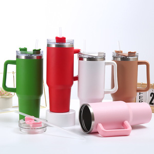 Gobelet isotherme en céramique de 40 oz, personnalisable, avec poignée, en acier inoxydable, pour les voyages - Product Image 6