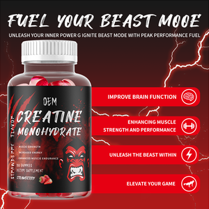 OEM/ODM Sugar-Free <strong>Creatine</strong> Gummies Energy Supplements for Adults Pre-Workout Gummy <strong>Monohydrate</strong> <strong>Creatine</strong> - Product Image 4