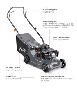 Cortadora <span class=keywords><strong>de</strong></span> Césped Comercial Inalámbrica LEO LM40, al Mejor Precio al por Mayor, con Empuje Manual - Product Image 2