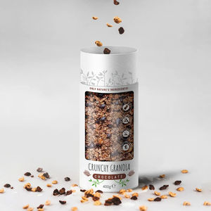 Tube cadeau en carton avec cylindre en papier kraft personnalisable Emballage de flocons d'avoine de qualité alimentaire pour boîtes de céréales Impression de boîtes personnalisées - Product Image 2