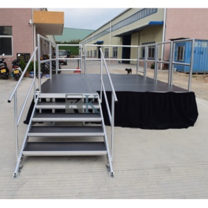 Plateforme de scène rétractable réglable en hauteur, scène portable en aluminium pour festival - Product Image 2