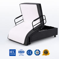 Lit médical électrique réglable en hauteur pour soins à domicile aux personnes âgées, avec fonction massage et assistance à la position debout, idéal pour les patients et les hôpitaux.