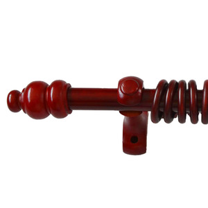 Supports décoratifs rouges en bois pour <span class=keywords><strong>tringles</strong></span> à rideaux de 28 mm – Fixations pour barres à rideaux - Product Image 3