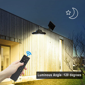 فانوس حديقة مقاوم للماء IP65 يعمل بالبطارية، فانوس خارجي <span class=keywords><strong>LED</strong></span> يعمل بالطاقة الشمسية على شكل UFO، فانوس <span class=keywords><strong>LED</strong></span> شمسي ذكي مع جهاز تحكم عن بعد - Product Image 5