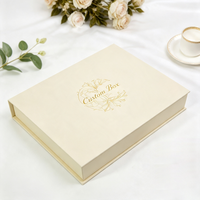 Boîte à clapet en lin personnalisée de qualité supérieure, classeur à anneaux en D, coffret cadeau style livre de table basse, étui de rangement de luxe pour album photo