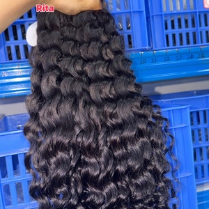 Lot de Cheveux Naturels Vietnamiens Sans Taxe, 100% Cheveux Humains Bruts Cambodgiens, Fournisseur de Cheveux Bruts Bouclés Birmans avec Frontal HD 13*4 - Product Image 2