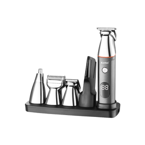 Tondeuse à cheveux professionnelle pour hommes avec écran LCD numérique <span class=keywords><strong>Kemei</strong></span> KM-5857, machine à couper les cheveux USB haute puissance, barbier avec poignée - Product Image 1