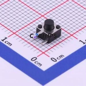 TS-1091B-A3B3-D2 Tactile Switch Through hole Component THT Switch Single Pole Single Throw Round Button 2.5N Right Angle Insert - Product Image 1