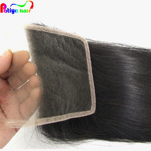 Closure frontale en dentelle fine 4*4 en cheveux vietnamiens bruts, avec ligne de cheveux pré-épilée, dessus transparent, 100% cheveux humains véritables, closure en dentelle HD - Product Image 5