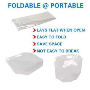 Bán Buôn Ngoài Trời Túi Nước Xách Tay Có Thể Gập Lại Tái Chế Mềm Túi Nước Cắm Trại Đi Bộ Đường Dài Xe Thể Thao Nhựa Lưu Trữ Túi Chất Lỏng - Product Image 4