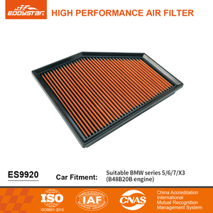 Filtro de Aire de Alto Flujo y Alto Rendimiento EDDYSTAR para BMW Serie 3/4/5/6/7 GT M140i M240i X3 (B48B20B) ES9920 - Product Image 2