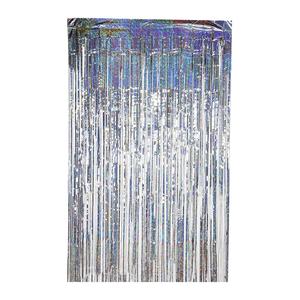 Tenda metallica della stagnola del Laser della frangia della Tinsel del fondo all'ingrosso della decorazione del partito - Product Image 2