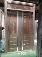 Puertas de Seguridad Invisibles Modernas para Proyectos Hoteleros, Insonorizadas y Resistentes al Viento, de Acero Inoxidable y Aleación de Aluminio Gris, Entrada Oculta para Villas