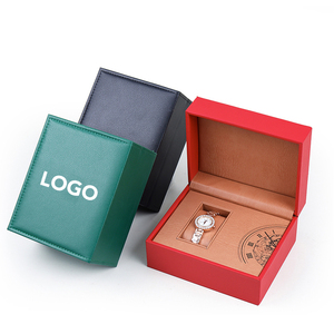 Biểu Tượng Tùy Chỉnh Hộp Đồng Hồ Trường Hợp Sang Trọng PU Da Đồng Hồ Hộp Quà Tặng Bao Bì Màu Đen Bằng Gỗ Hộp Lưu Trữ Cho Đồng Hồ - Product Image 3