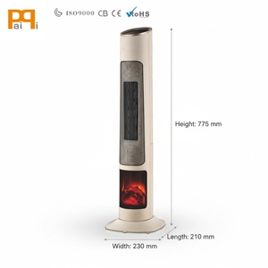 Calentador Eléctrico Radiante Infrarrojo de Torre PTC de 2000W |   Controlador de Temperatura Independiente con Control Remoto y Protección Contra Volcaduras - Product Image 1