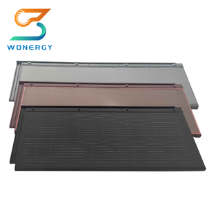 Tuiles solaires photovoltaïques, tuiles de toit solaires, panneau en acier aluminium-zinc, tuiles de toit légères revêtues de pierre - Product Image 1