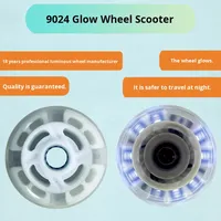 Roues de patins à roulettes lumineuses WEIZHONG en PP+PU durables, modèle 9024 pour adultes, 90 mm, accessoires pour patins à roulettes