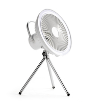 Ventilateur multifonctionnel de camping extérieur démontable avec télécommande RF, support de table, veilleuse et fonction suspendue