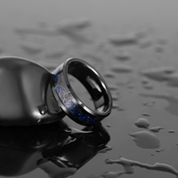 Bague en carbure de tungstène noir et bleu OAHLAN 8 mm pour homme, incrustation dragon celtique, alliances, ensembles de bijoux tendance