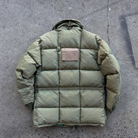 Veste matelassée vintage pour homme de haute qualité, sur mesure, style streetwear, épaisse, à col haut, en duvet