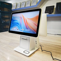 Sistema POS Android de Doble Pantalla de 15.6 Pulgadas, Caja Registradora para Restaurante