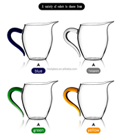 Meilleures ventes! Fabricant chinois en gros Service à thé en verre à haute teneur en borosilicate Théière transparente Tasse à thé Tasse équitable avec poignée OEM