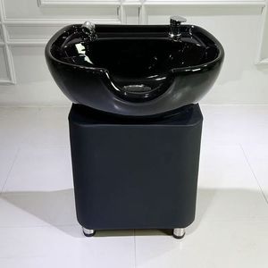 Vertical Ceramic Basin Hair Washing <b>Bed</b> Seated Flushing Pool Plastic Hair Washing Basin Pillar Base - Product Image 1