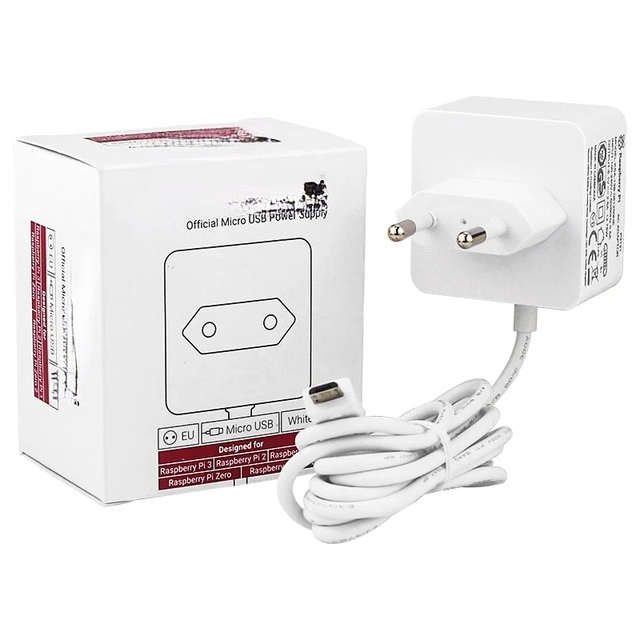 Raspberry Pi 12.5W Power Supply 5.1V 2.5A Micro USB Power Adapter 18AWG Cable for Raspberry Pi 3B+ 3B Zero 2 W EU US UK Plug