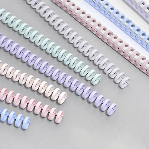 A4 Plastic <strong>Binding</strong> Spiral Strip 30-Hole Circle Ring Book Binder PVC <strong>Double</strong> <strong>Loop</strong> <strong>Wire</strong> Stationary Coiled Paper Booking Coil in Box - Product Image 2