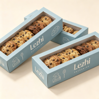Boîte à macarons personnalisée avec impression de logo, insert pliable, pour biscuits, pâtisseries, beignets, macarons, avec fenêtres transparentes